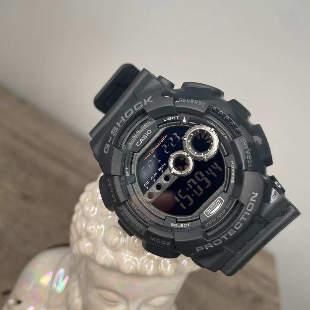 Casio G-Shock GD100-1B Digital Resin Mens Sport Watch Black 200m